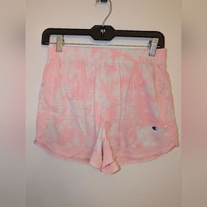 Champion Pink and White Tie-Dye Shorts Girls Size XL
